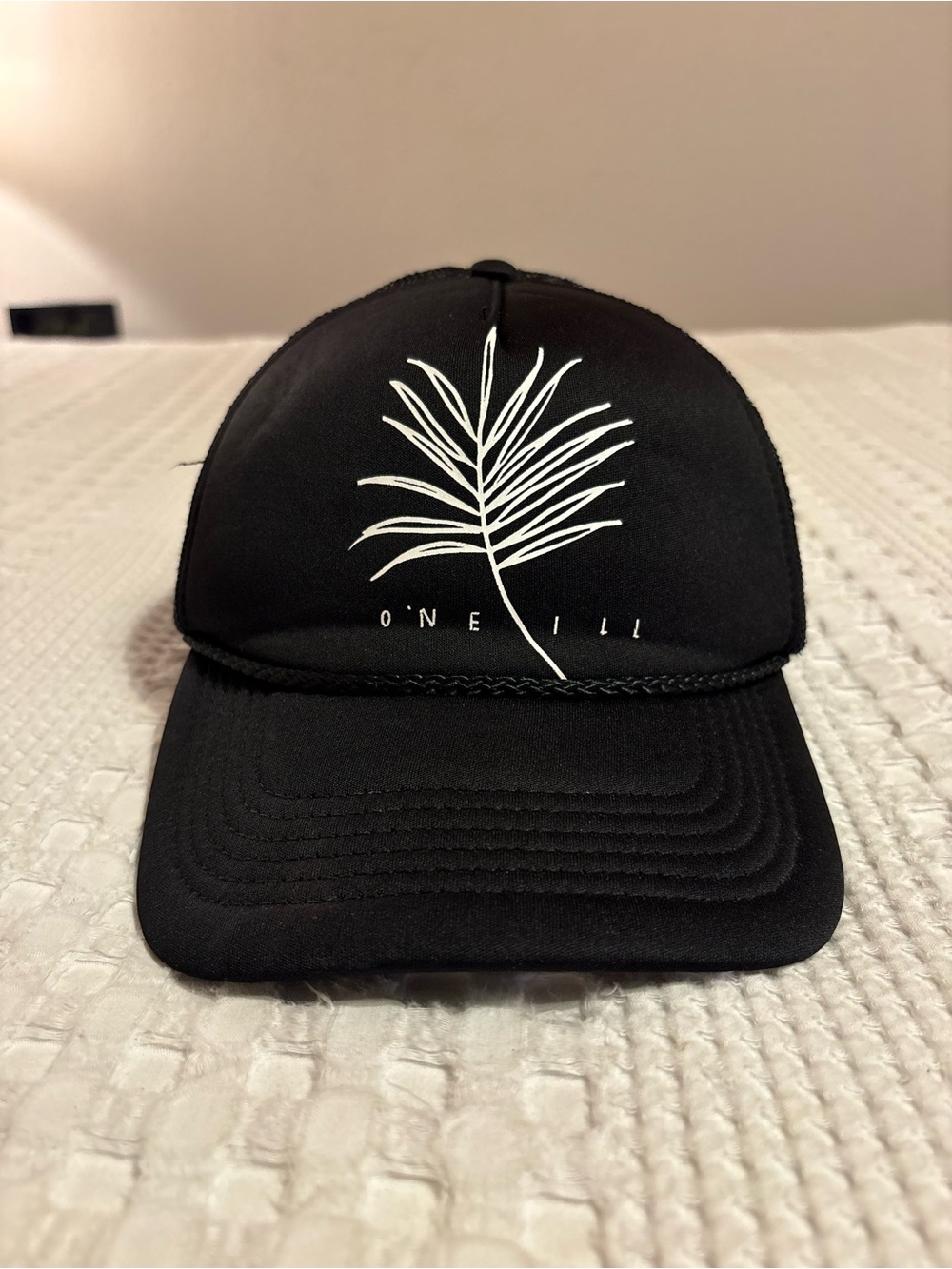 O'Neill Black Palm Logo Trucker SnapBack Hat